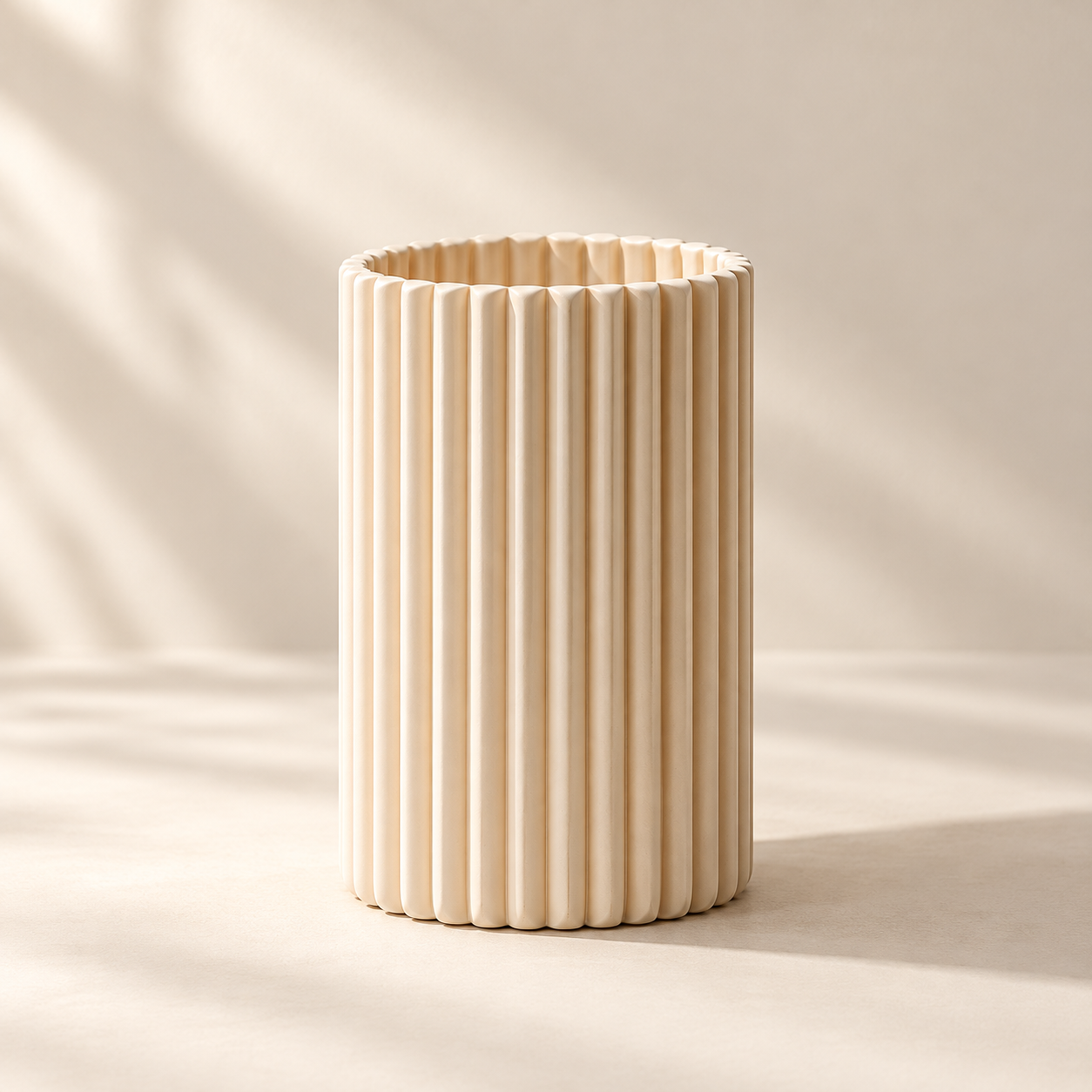 Column holder shown in ivory; generated design visualisation