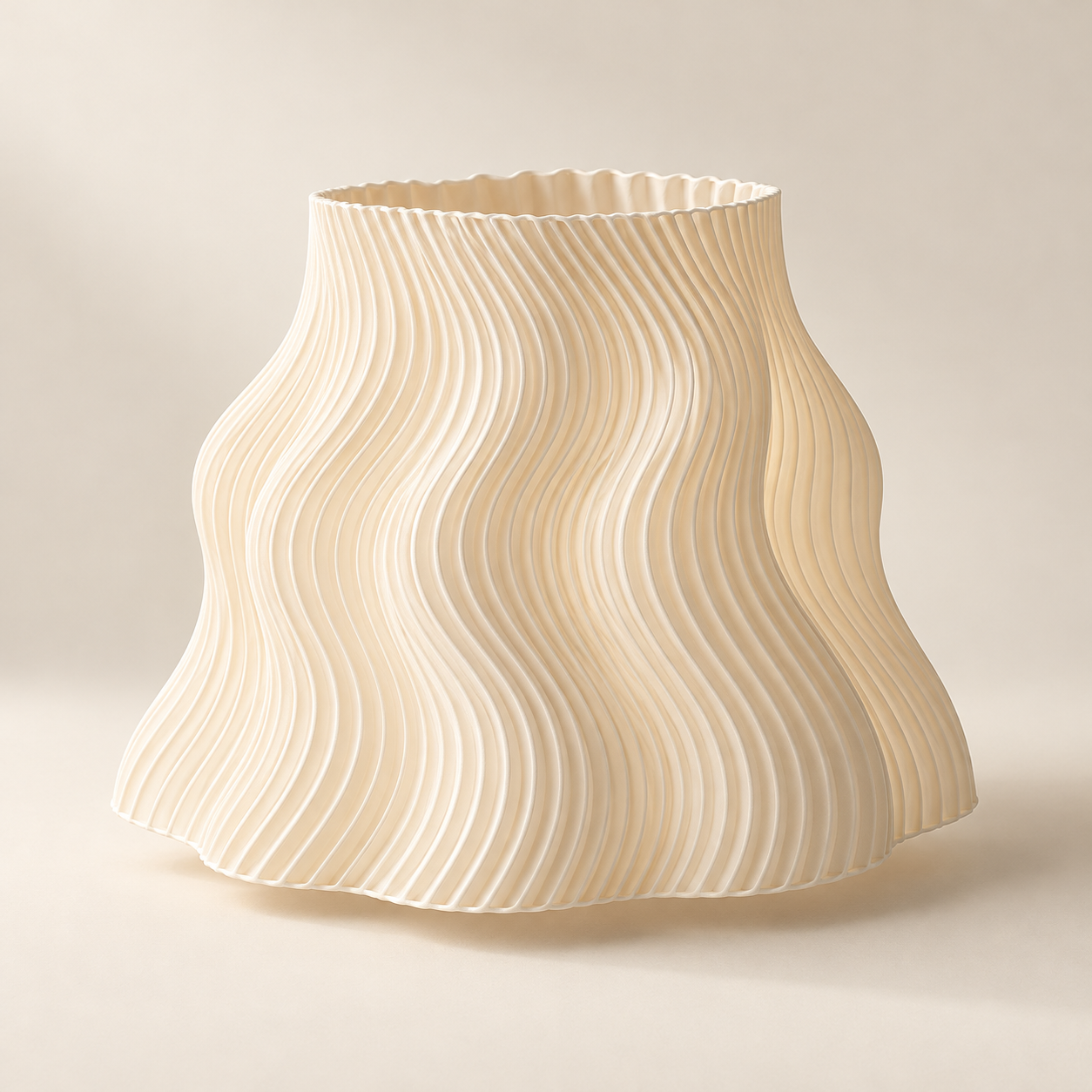 Ripple shade in ivory, generated design visualisation